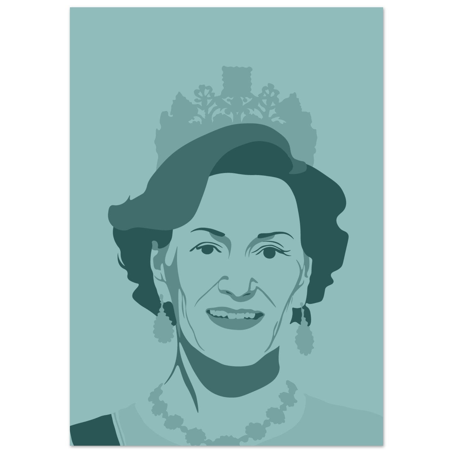 Queen Sonja - monochrome colour poster