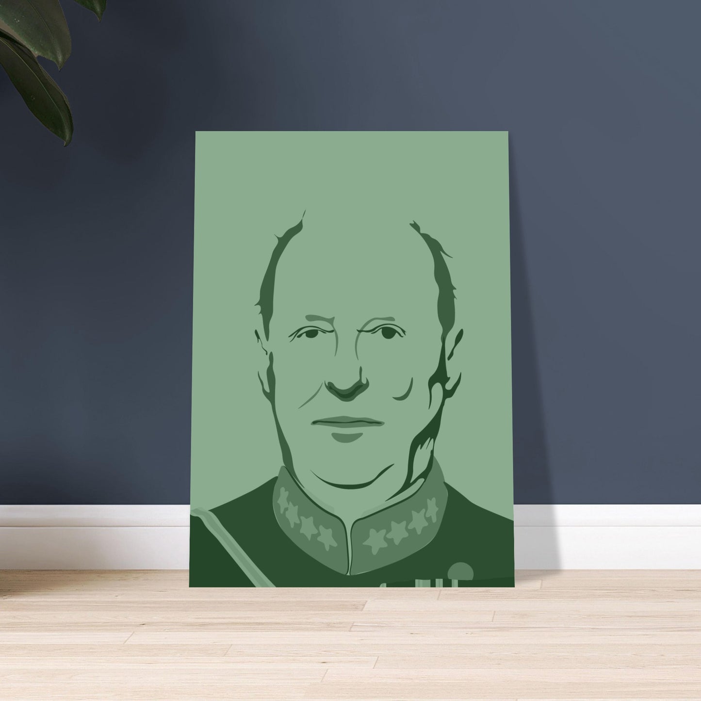 King Harald - monochrome colour poster