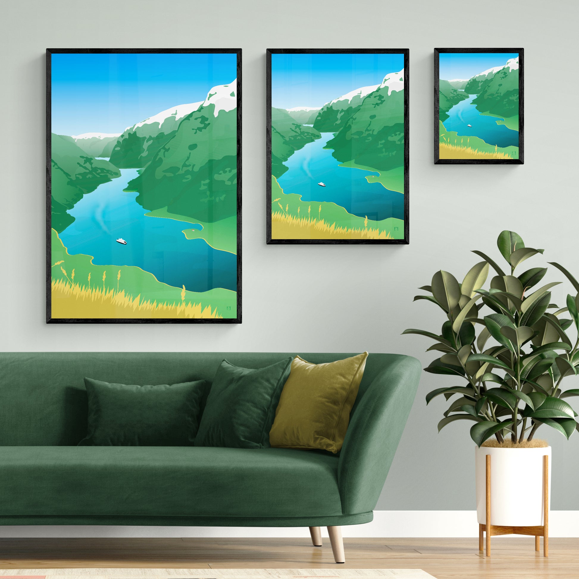 Nærøyfjorden - Egillustrerer