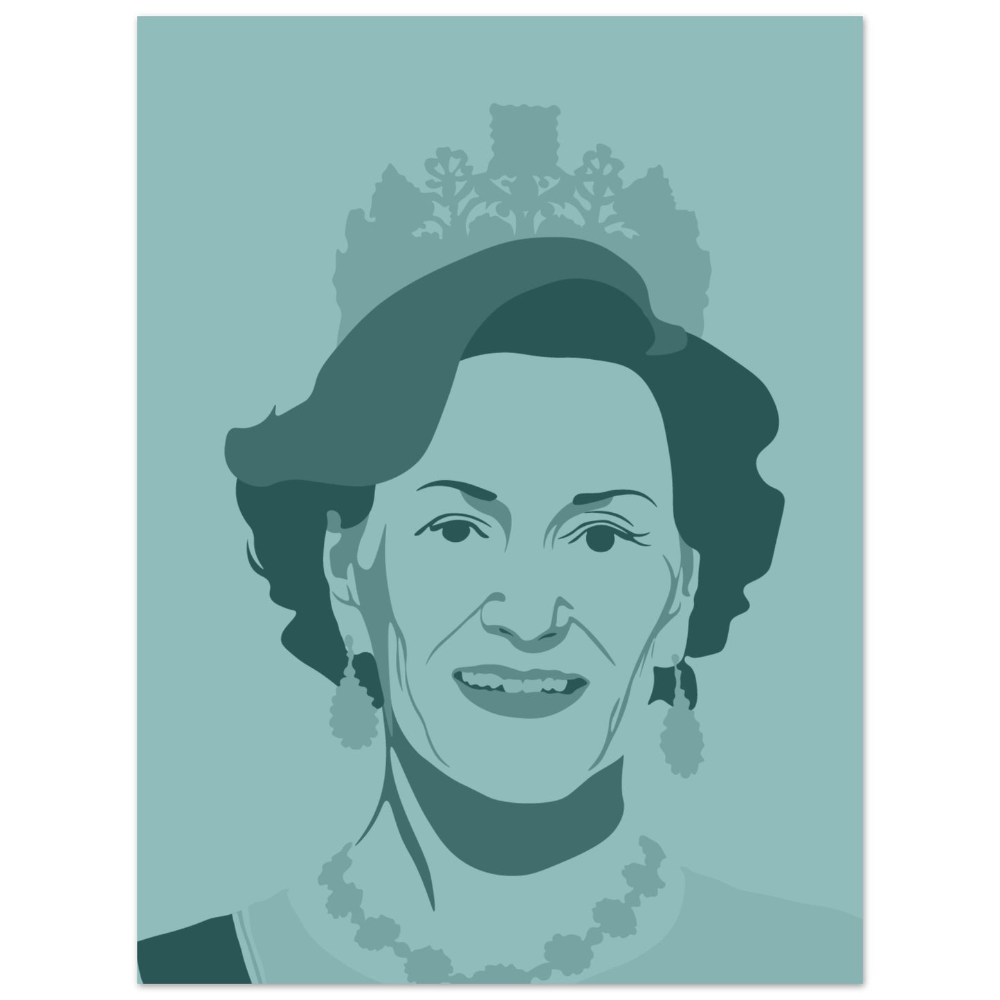 Queen Sonja - monochrome colour poster